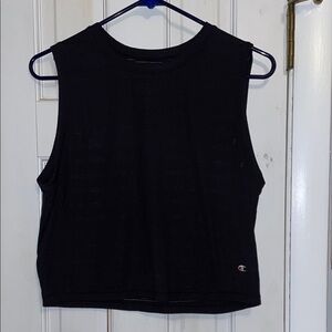 Champion Black Sleeveless Crop Tank